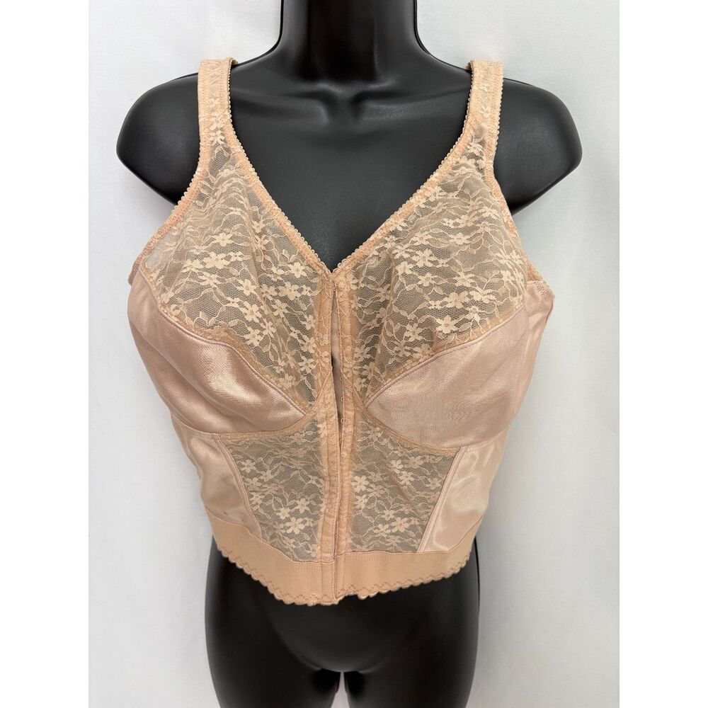 Exquisite Form Full Coverage Longline Unlined Full Coverage Bra Size 40DD Girdle